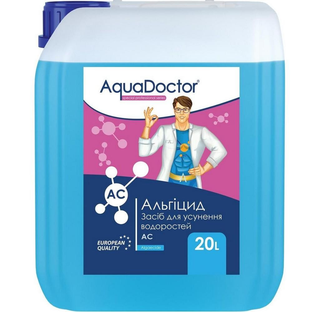 AquaDOCTOR Альгицид  AC (20 л) непенящийся препарат для борьбы с водорослями, грибком и плесенью в воде бассейн - зображення 1