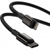 Baseus Tungsten Gold Fast Charging Data Cable Type-C to Ligtning PD 20W 2m Black (CATLWJ-A01) - зображення 3