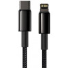 Baseus Tungsten Gold Fast Charging Data Cable Type-C to Ligtning PD 20W 2m Black (CATLWJ-A01) - зображення 5