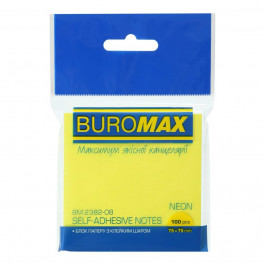   BuroMax Упаковка паперу для записів  Neon 75х75 мм 100 аркушів Рожева 12 шт (BM.2382-10)