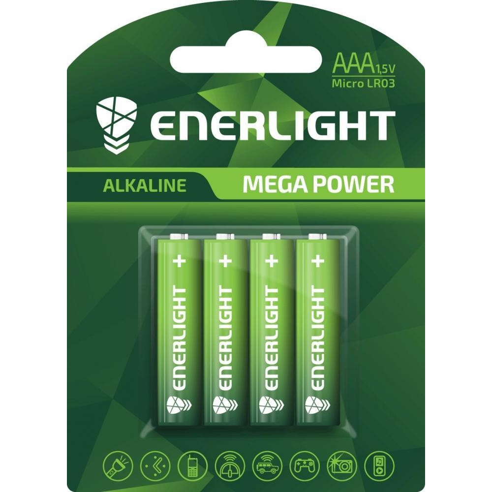 Enerlight AAA bat Alkaline 4шт Mega Power 90030104 - зображення 1