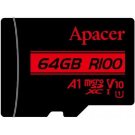   Apacer 64 GB MicroSDHC UHS-I Class 10 (AP64GMCSX10UB-RA)