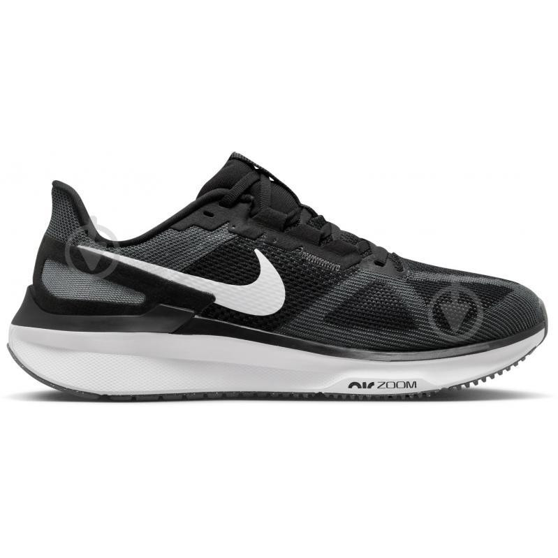 Nike Чоловічі кросівки для бігу  Air Zoom Structure 25 DJ7883-002 44 (10US) 28 см Black/White-Iron Grey ( - зображення 1