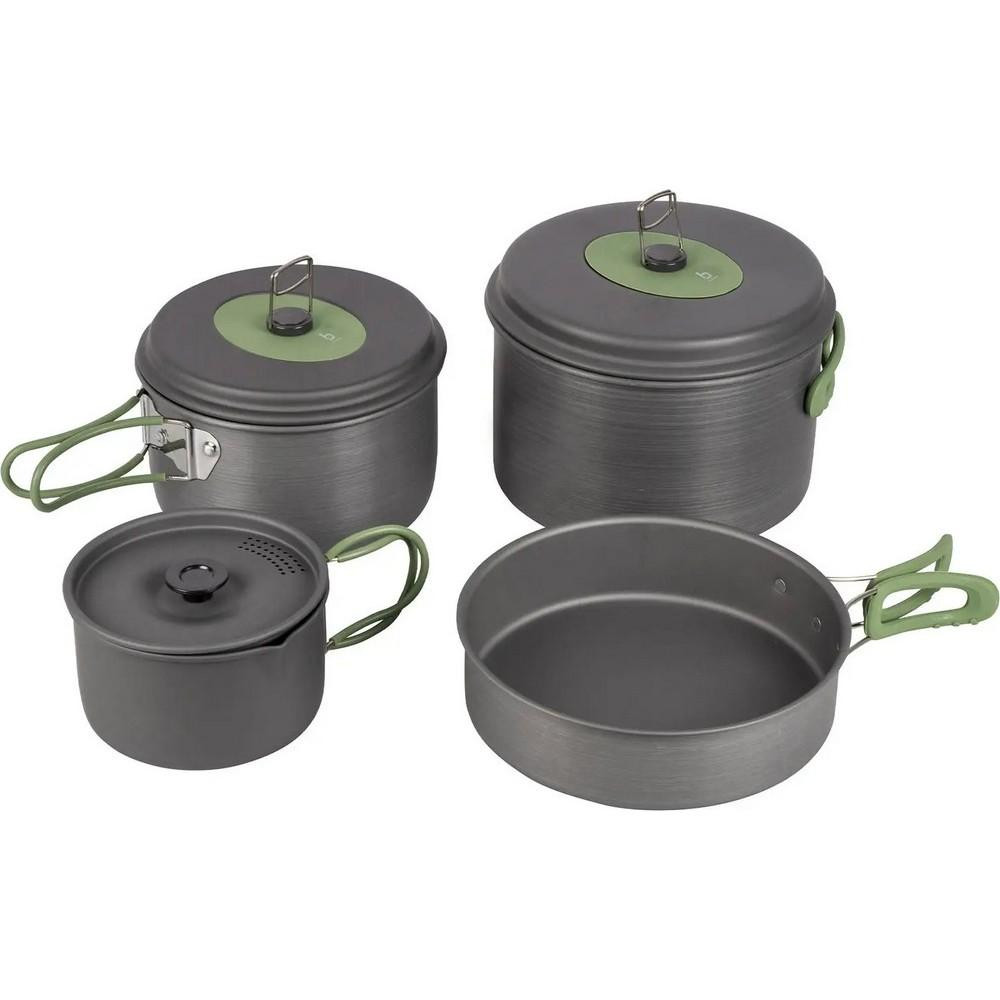 Bo-Camp Explorer 4 Pieces Hard Anodized Grey/Green DAS301407 (2200244) - зображення 1