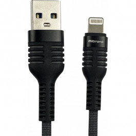   Mibrand MI-13 USB Lightning 2A 1m Black/Gray (MIDC/13LBG)