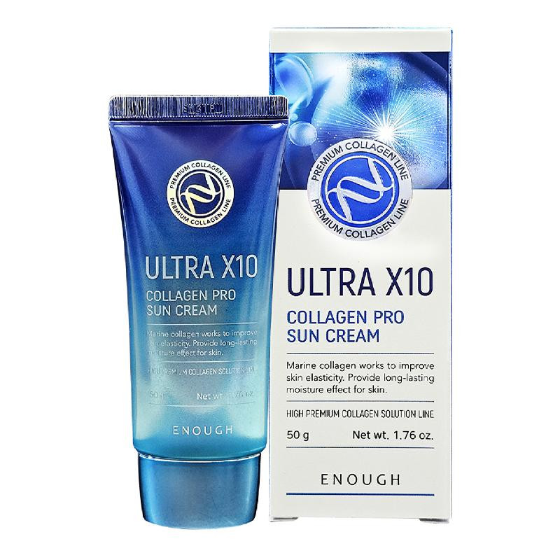 Enough Сонцезахисний крем для обличчя  Ultra X10 Collagen Pro Sun Cream 50 г (8809726960399) - зображення 1