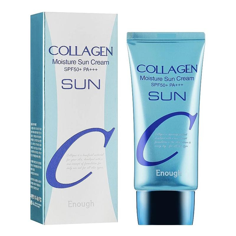 Enough Сонцезахисний крем для обличчя з колагеном  Collagen Moisture Sun Cream SPF50+ PA+++ 50 г (880960587 - зображення 1