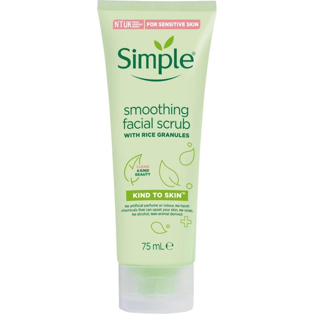 Simple Вирівнюючий скраб для обличчя  Smoothing Facial Scrub 75 мл (5011451103894) - зображення 1