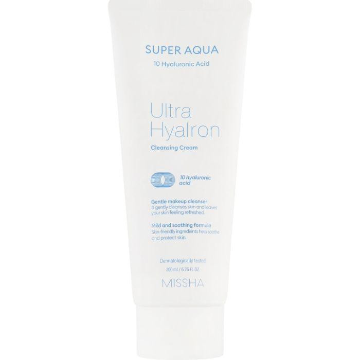 Missha Super Aqua Ultra Hyalron Cleansing Cream Очищающий крем для лица с гиалуроновой кислотой 200 ml (880 - зображення 1