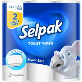   Selpak Туалетний папір  Super Soft 3 шари 9шт (8690530015920)