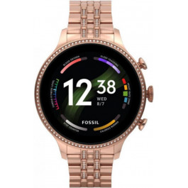   Fossil Gen 6 Smartwatch Rose Gold-Tone Stainless Steel (FTW6077)