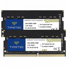   Timetec 32 GB (2x16GB) SO-DIMM DDR4 3200 MHz (76TT32NUS2R8-16G)