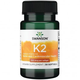   Swanson Vitamin K-2 (MenaQ7) 100 mcg 30 softgels