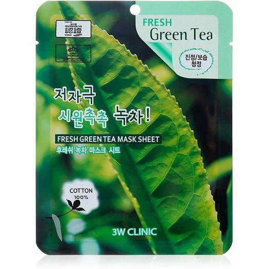 3W CLINIC Маска для лица  тканевая Fresh Green Tea 23 г - зображення 1