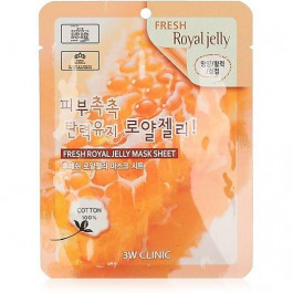   3W CLINIC Маска тканевая для лица  Маточное молочко Fresh Royal Jellyl Mask Sheet 23 мл