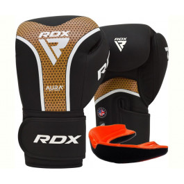   RDX Боксерські рукавички Aura Plus T-17, 14oz Black Golden (BGR-T17BGL-14OZ+)