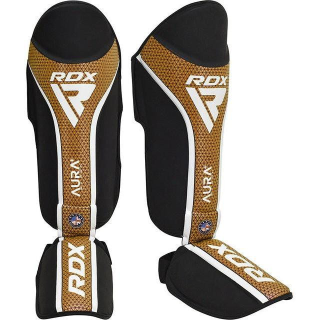 RDX Захист гомілки і стопи Shin Instep Aura Plus T-17, XL Black Golden (SGR-T17BGL-XL+) - зображення 1