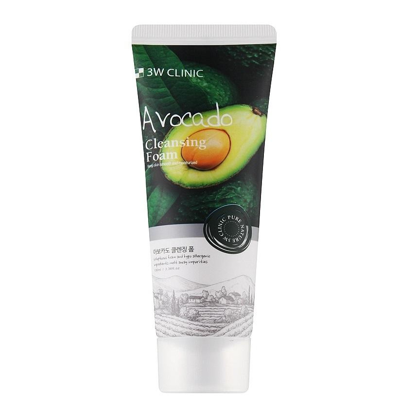 3W CLINIC Пінка для вмивання Avocado Cleansing Foam  100 мл - зображення 1