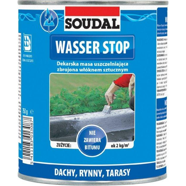 Soudal Мастика Для Кровли Wasser Stopp 750 мл SOUDAL - зображення 1