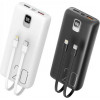 XO PR185 with cable QC22.5W/PD20W 20000 mAh, White - зображення 1