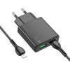 Hoco N38 20W USB-C Black UBB Type-C to Lightning cable - зображення 3