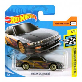   Hot Wheels Nissan Silvia (S13) Speed Graphics 1:64 GHB40 Dark Grey