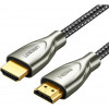 UGREEN HD131 HDMI Carbon Fiber Zinc Alloy Cable 3m Gray (50109) - зображення 1