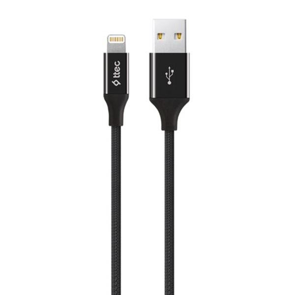 TTEC 2DK16 AlumiCable USB 2.0 to Lightning 1.2m  Black (2DK16S) - зображення 1