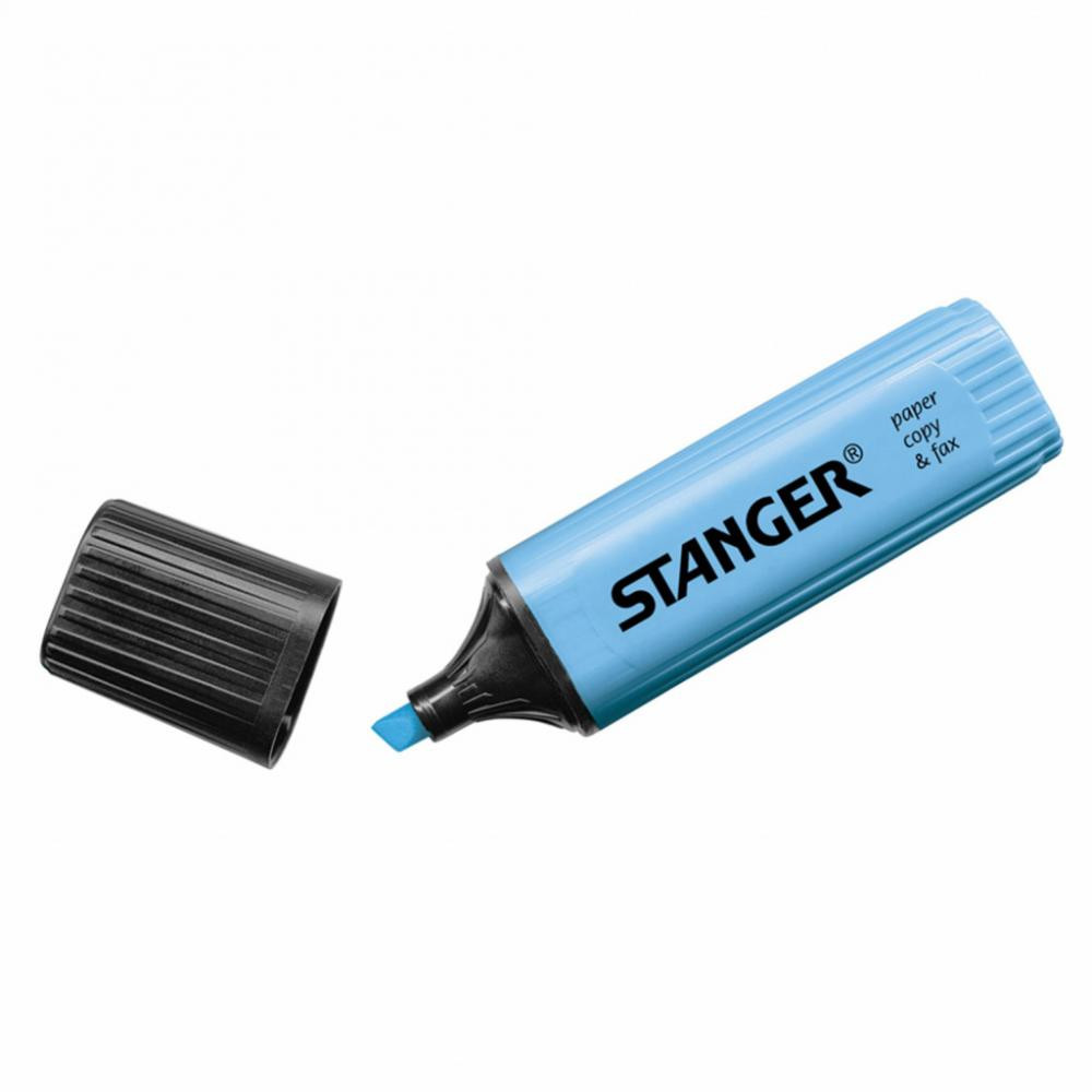 Stanger Маркер текстовый Stanger 1-5 мм синий MARKER-TXT-ST-FLAT-B - зображення 1