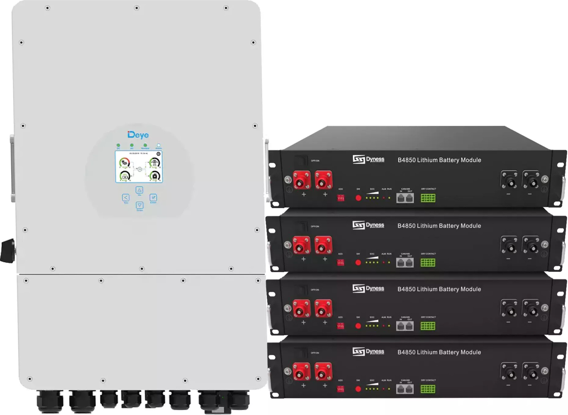 Solarverse 8kW-DEYE 9.6kWh-Dyness 4BAT LiFePO4 6000 циклів (SVR24-1DE8K1-LDY9.6K1-0) - зображення 1