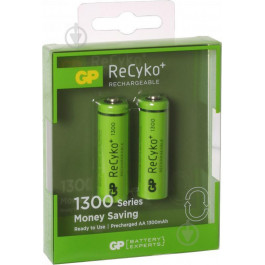   GP Batteries AA 1300mAh NiMh 2шт ReCyko+ (GP130AAHCE-2GBE2)