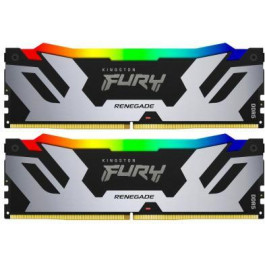   Kingston FURY 32 GB (2x16GB) DDR5 6400 MHz Renegade Silver RGB (KF564C32RSAK2-32)