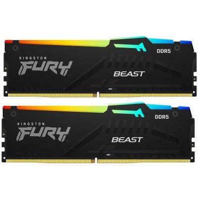 Kingston FURY 32 GB (2x16GB) DDR5 6000 MHz Beast RGB (KF560C40BBAK2-32) - зображення 1