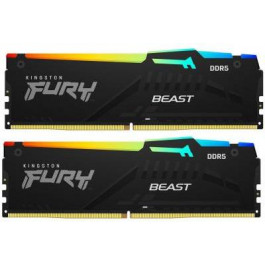   Kingston FURY 32 GB (2x16GB) DDR5 6000 MHz Beast RGB (KF560C40BBAK2-32)