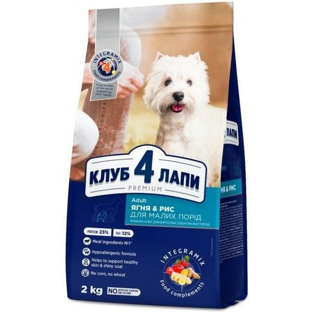 Клуб 4 Лапи Premium Adult Small Breeds Lamb & Rice 2 кг (909603) - зображення 1