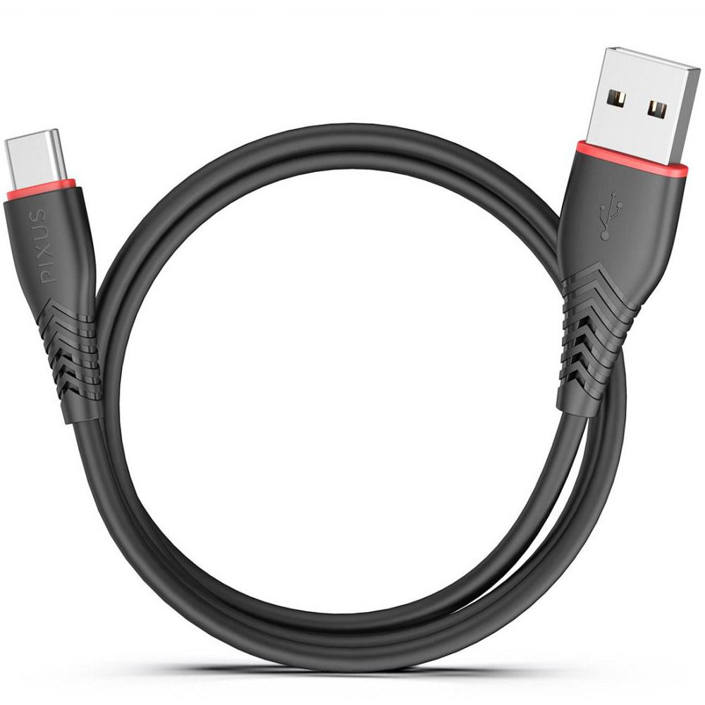 Pixus Start USB 2.0 to Type-C 1m Black (4897058531367) - зображення 1