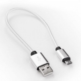   DENGOS USB Type-A - MicroUSB 0.25m White (NTK-M-SHRT-WHITE)