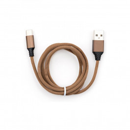   Vinga USB 2.0 AM to Type-C nylon 1m brown (VCPDCTCNB21BR)