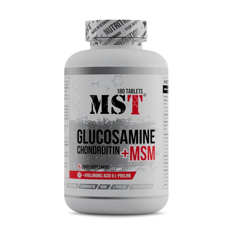 MST Nutrition Glucosamine Chondroitin + MSM + hyaluronic acid (180 tab) - зображення 1