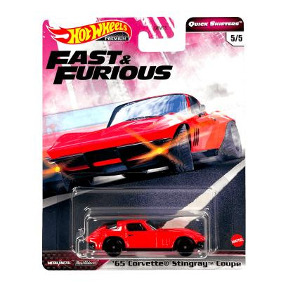 Hot Wheels 65 Corvette Stingray Coupe Fast & Furious 1:64 GJR78 Red - зображення 1