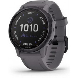   Garmin Fenix 6S Pro Solar Edition Amethyst Steel with Shale Gray Band (010-02409-15)