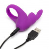 Fifty Shades of Grey Эрекционное кольцо с вибрацией Happy Rabbit Rechargeable Cock Ring Purple (FS84681) - зображення 2