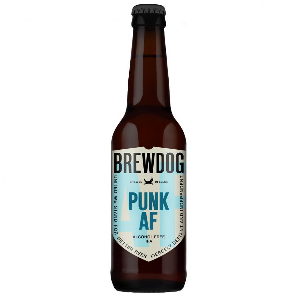 BrewDog Пиво безалкогольне  Punk AF, світле, фільтроване, 0,5%, 0,33 л (5056025421400) - зображення 1