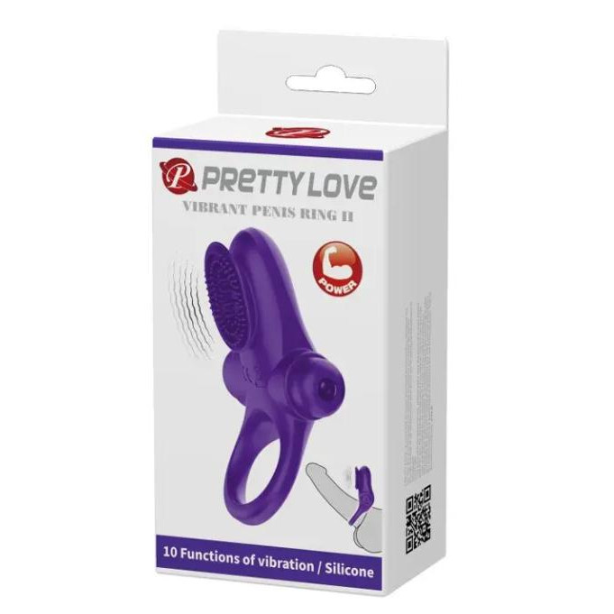 Baile Эрекционное кольцо с вибрацией Pretty Love Vibrant penis ring II (BI-210205) - зображення 1