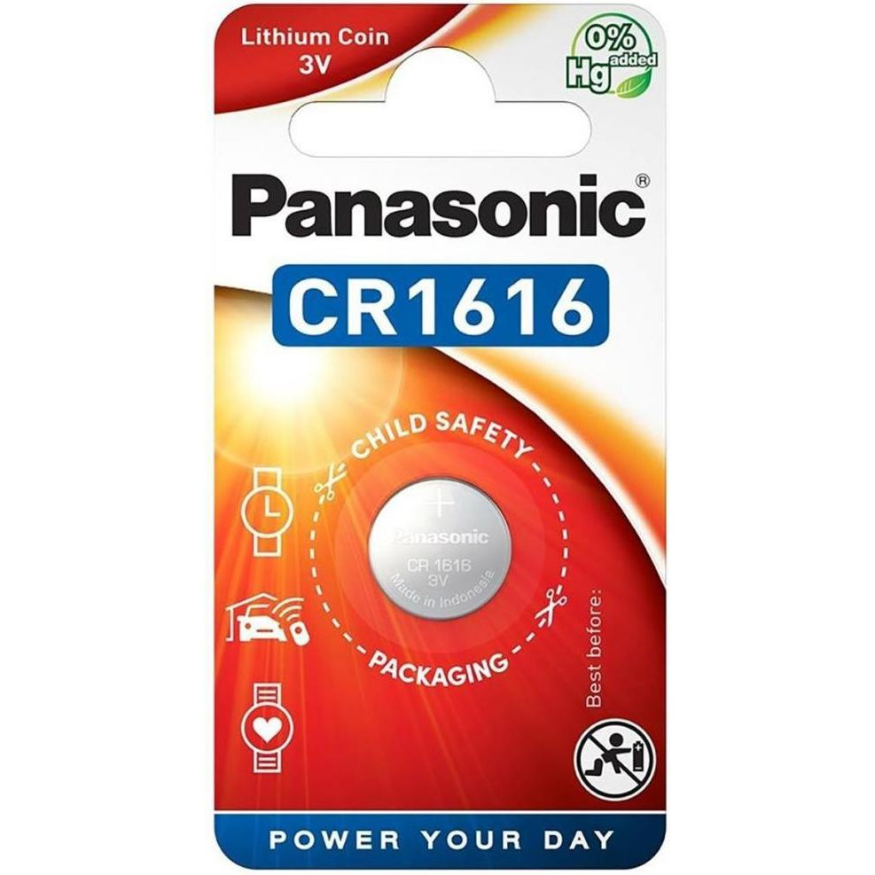 Panasonic CR-1616 bat(3B) Lithium 1шт (CR-1616EL/1B) - зображення 1