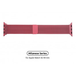   ArmorStandart Ремешок  Milanese Loop для Apple Watch All Series 42/44 mm Raspberry Red (ARM55262)