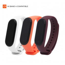   ArmorStandart Ремешок  для Xiaomi Mi Band 4/3 Marsala/Orange/White 3шт (ARM56667)