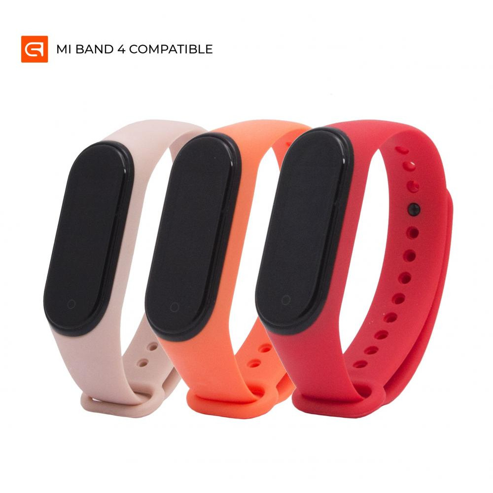 ArmorStandart Ремешок  для Xiaomi Mi Band 4/3 Orange/Pink Sand/Red 3шт (ARM56670) - зображення 1