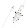 Borofone BZ12A Lasting Power + Micro-USB White - зображення 1