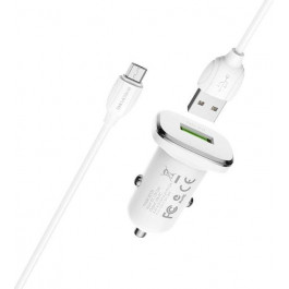   Borofone BZ12A Lasting Power + Micro-USB White